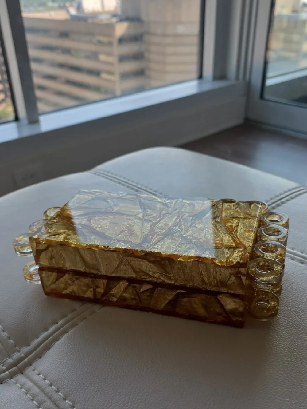 Cult Gaia Harlow Clutch in Gold